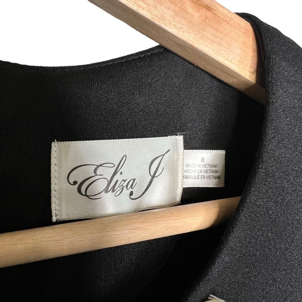 New Women’s Eliza J Style with Pearl Neckline Sleeveless Crewneck Dress Size 8 - Picture 6 of 10